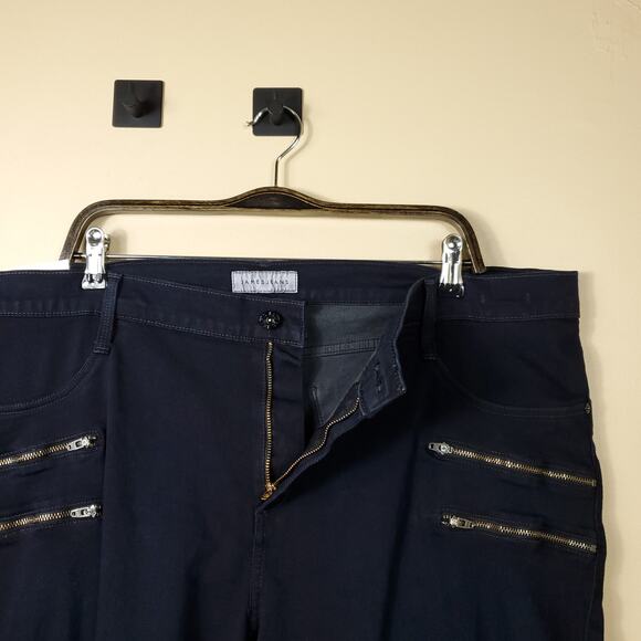 James Jeans Leggy Curvy Crux Double Front Zip Legging in Olefina Size 24 - Picture 8 of 11